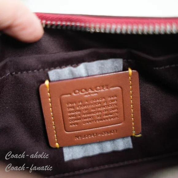 Coach CBJ01 Ashton Leather Shoulder Bag Crossbody in Dark Cardinal - Picture 11 of 11